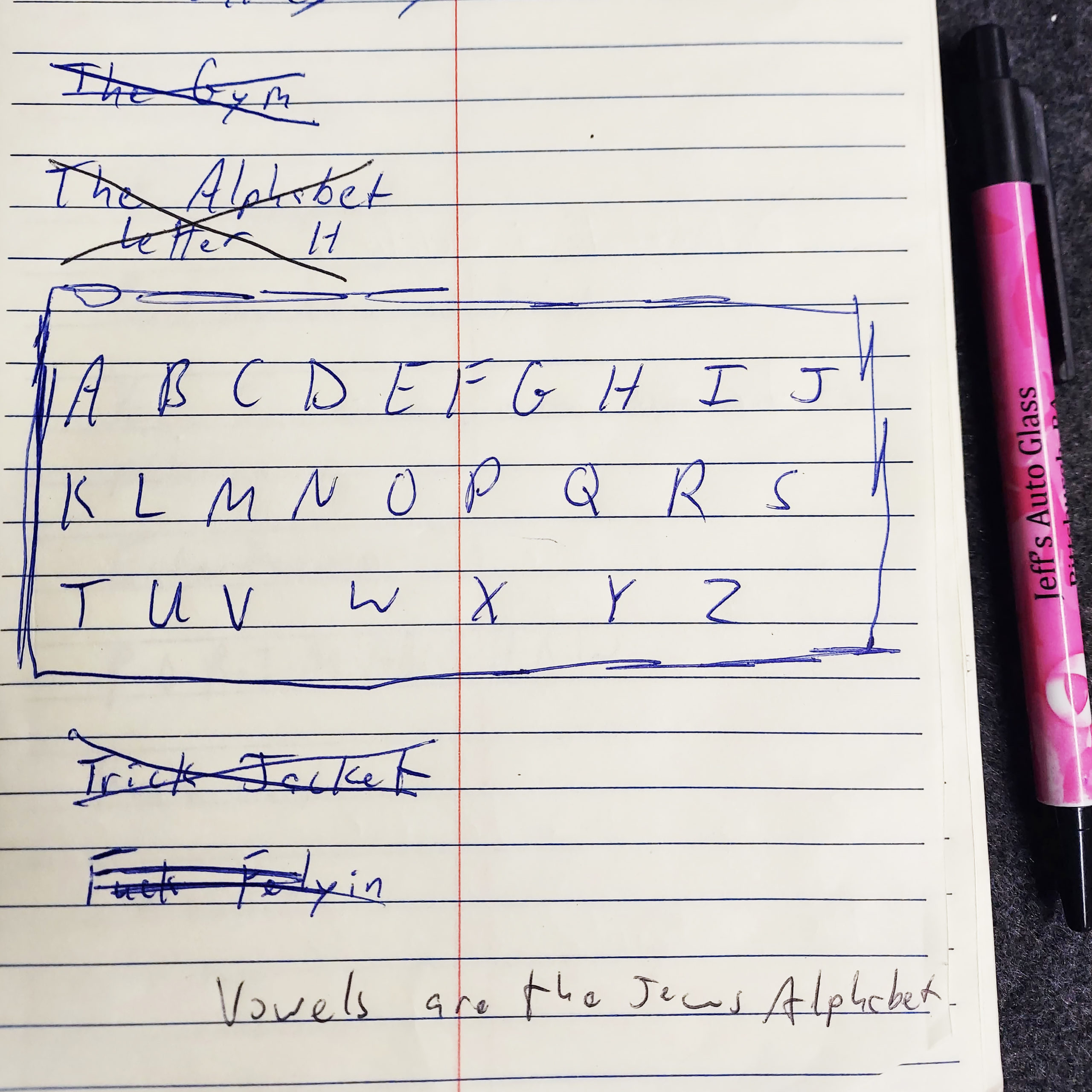 455: Vowels Are the Jews of the Alphabet
